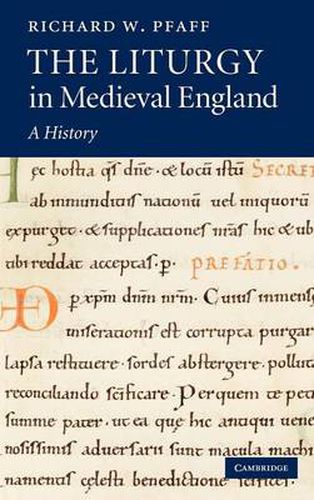 Cover image for The Liturgy in Medieval England: A History