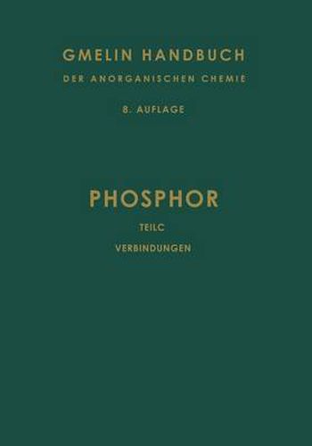 Phosphor: Teil C. Die Verbindungen des Phosphors