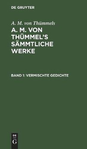 Cover image for Vermischte Gedichte