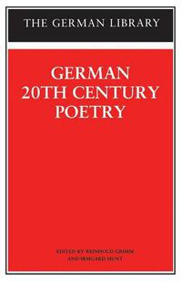 Cover image for German 20th Century Poetry