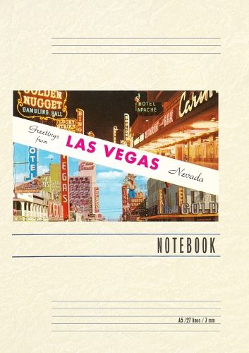 Cover image for Vintage Lined Notebook Greetings from Las Vegas, Nevada