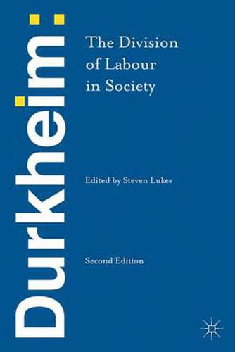 Cover image for Durkheim: The Division of Labour in Society