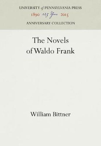 Cover image for The Novels of Waldo Frank