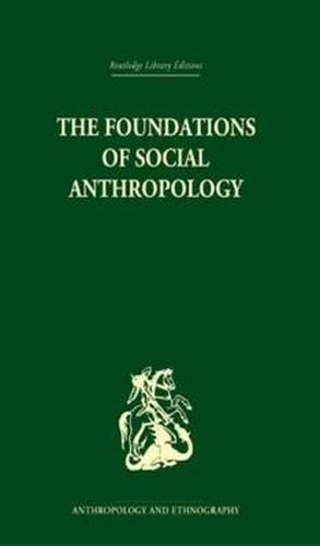 Cover image for The Foundations of Social Anthropology