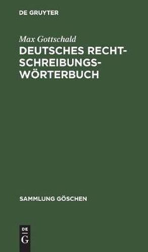 Cover image for Deutsches Rechtschreibungswoerterbuch