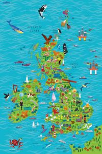 Cover image for Children's Wall Map of the United Kingdom and Ireland