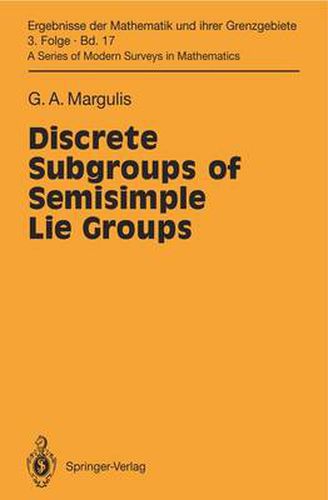 Cover image for Discrete Subgroups of Semisimple Lie Groups