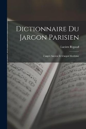 Cover image for Dictionnaire du Jargon Parisien