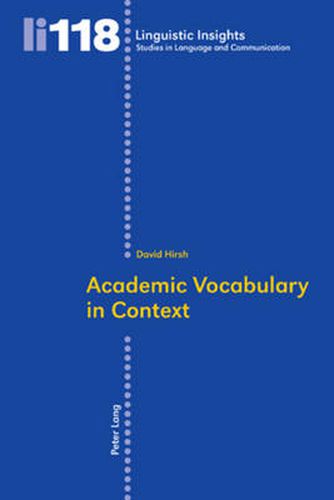 Cover image for Academic Vocabulary in Context