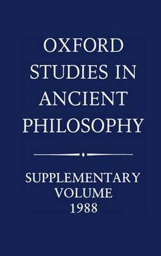 Cover image for Oxford Studies in Ancient Philosophy