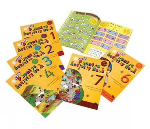 Cover image for Jolly Phonics Activity Books 1-7: in Precursive Letters (British English edition)