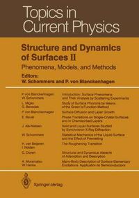 Cover image for Structure and Dynamics of Surfaces II: Phenomena, Models, and Methods