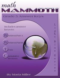 Cover image for Math Mammoth Grade 5 Answer Keys