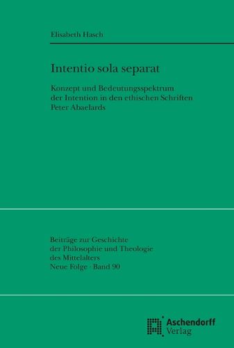 Cover image for Intentio Sola Separat