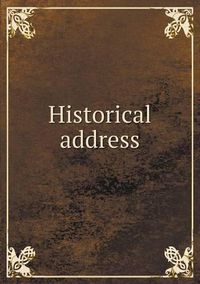 Cover image for Historical address