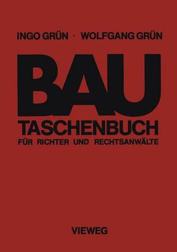 Cover image for Bautaschenbuch Fur Richter Und Rechtsanwalte