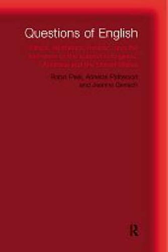 Cover image for Questions of English: Aesthetics, Democracy and the Formation of Subject