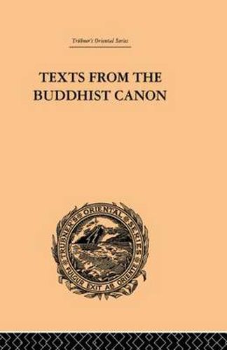 Cover image for Texts from the Buddhist Canon: Commonly Known as Dhammapada