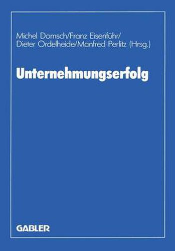 Cover image for Unternehmungserfolg