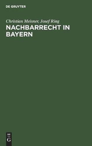 Cover image for Nachbarrecht in Bayern