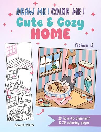 Cover image for Draw me! Color me!: Cute & Cozy Home
