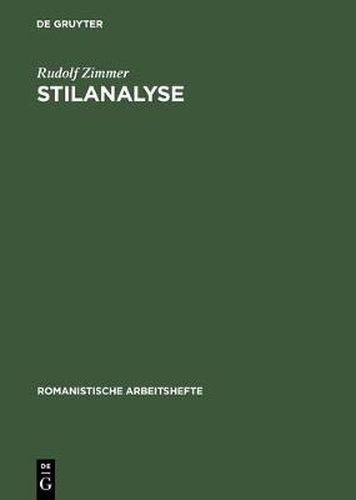 Cover image for Stilanalyse