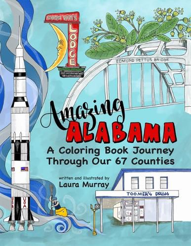 Cover image for Amazing Alabama: A Coloring Book Journey Through Our 67 Counties