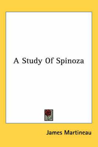 Cover image for A Study Of Spinoza