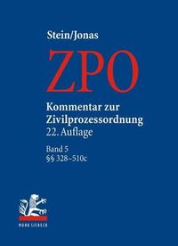 Cover image for Kommentar zur Zivilprozessordnung: Band 5:  328-510b