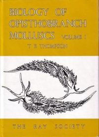 Cover image for Biology of Opisthobranch Molluscs I, vol. 151