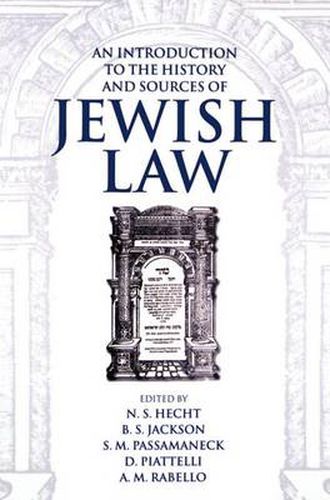 Cover image for An Introduction to the History and Sources of Jewish Law