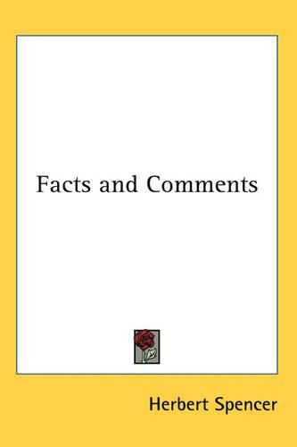 Cover image for Facts and Comments