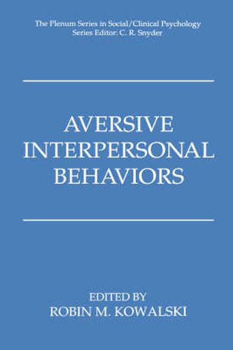 Cover image for Aversive Interpersonal Behaviors