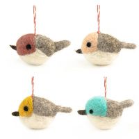 Cover image for Feathered Family Felt Decoration Pack of 4