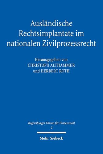 Cover image for Auslandische Rechtsimplantate im nationalen Zivilprozessrecht