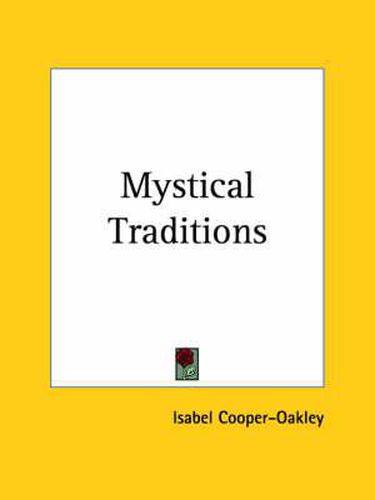 Cover image for Mystical Traditions (1909)