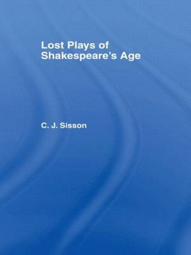 Cover image for Lost Plays of Shakespeare S a Cb: Lost Plays Shakespeare