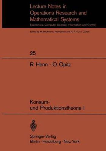 Cover image for Konsum- und Produktionstheorie