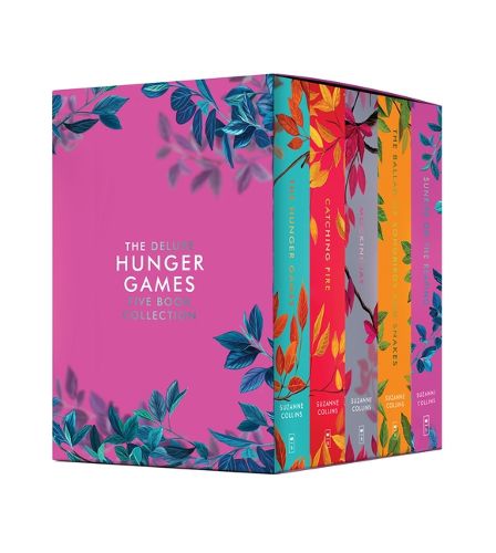 Cover image for Hunger Games 5-Book Box Set (Deluxe Edition) (the Hunger Games, Catching Fire, Mockingjay, the Ballad of Songbirds and Snakes, Sunrise on the Reaping)