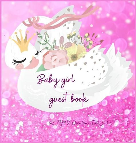 Cover image for Baby girl guest book: Adorable baby girl guest book for baby shower or baptism