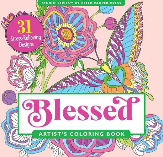 Cover image for Blessed Adult Coloring Book (31 Stress-Relieving Designs)