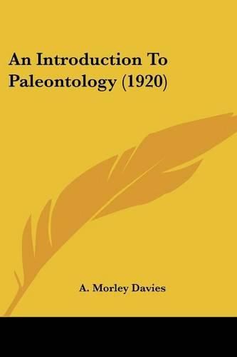 Cover image for An Introduction to Paleontology (1920)