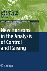 Cover image for New Horizons in the Analysis of Control and Raising