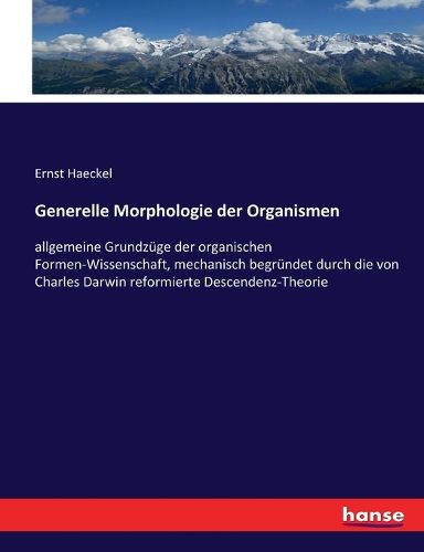 Cover image for Generelle Morphologie der Organismen