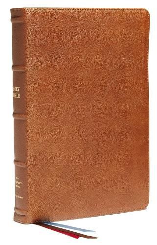 NKJV, End-of-Verse Reference Bible, Personal Size Large Print, Premium Goatskin Leather, Brown, Premier Collection, Red Letter, Comfort Print: Holy Bible, New King James Version