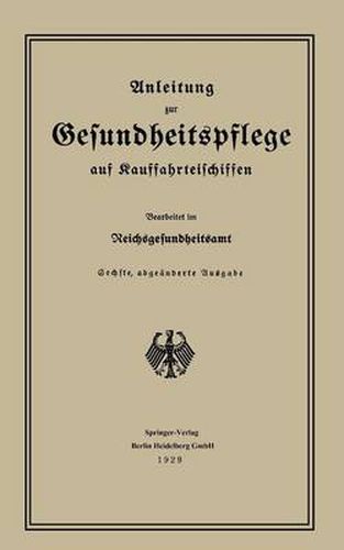 Cover image for Anleitung Zur Gesundheitspflege Auf Kauffahrteischiffen