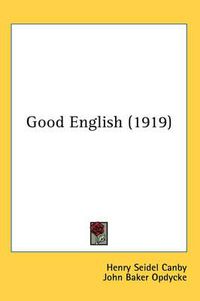 Cover image for Good English (1919)