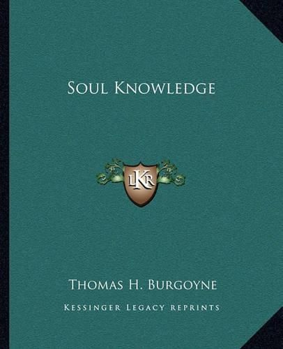 Cover image for Soul Knowledge