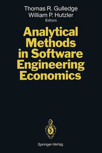 Cover image for Analytical Methods in Software Engineering Economics