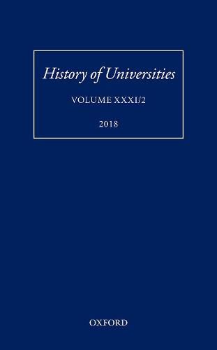 Cover image for History of Universities: Volume XXXI / 2